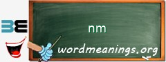 WordMeaning blackboard for nm